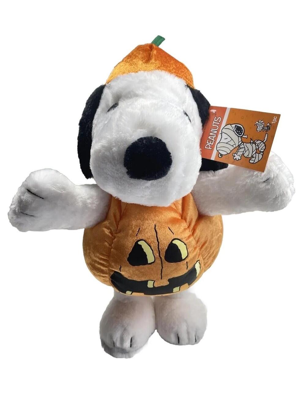 Peanuts Snoopy Large Halloween Door Greeter 21” Snoopy in Pumpkin Costume NEW